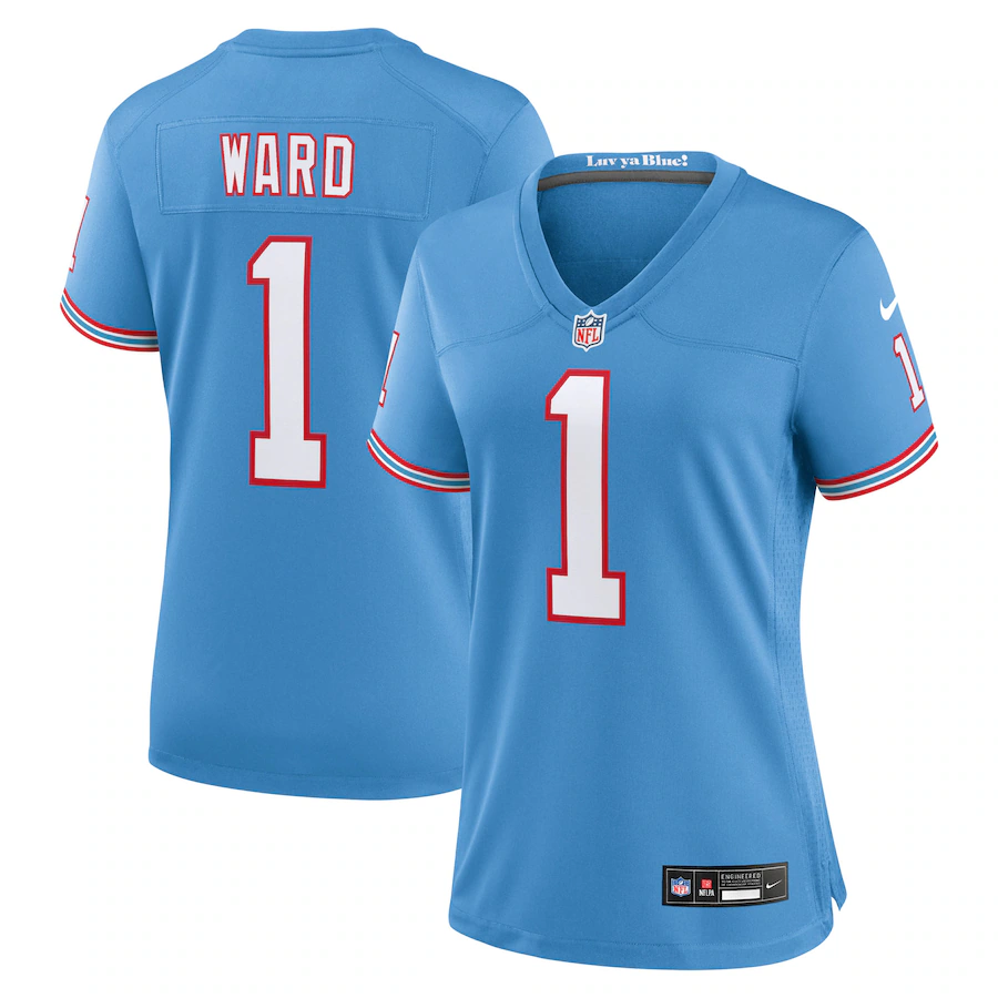 Women's Tennessee Titans Cam Ward Nike Light Blue 2025 NFL Draft 2nd Alternate Game Jersey - Jersey