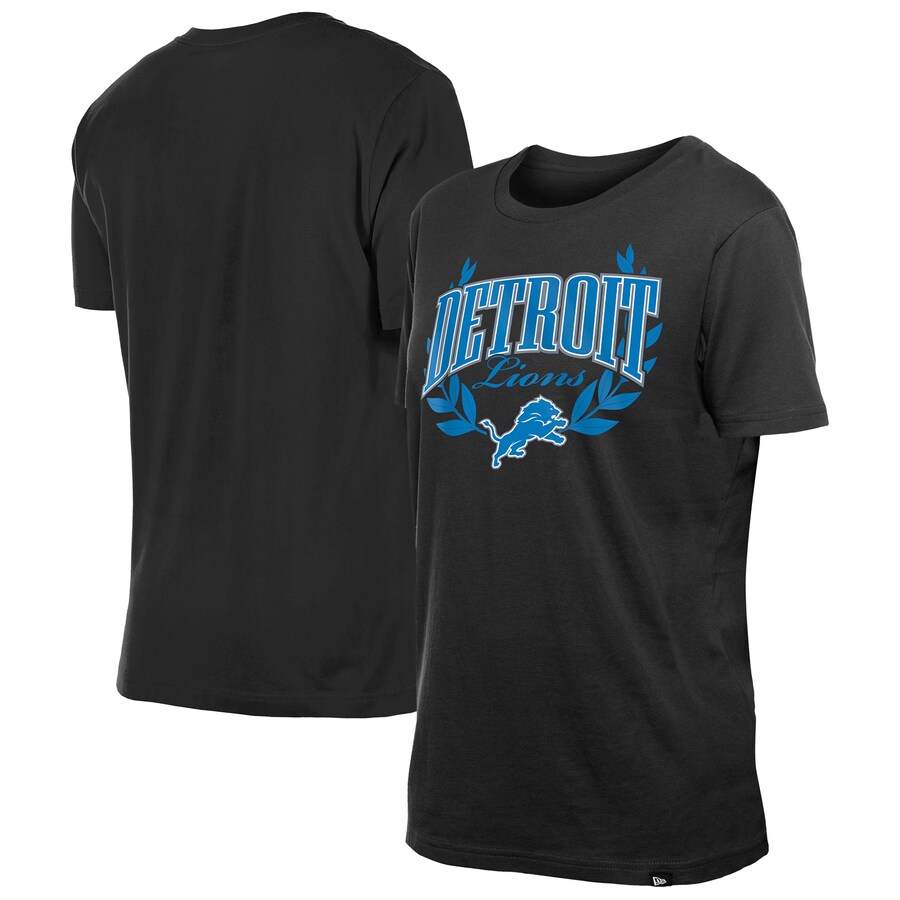 Women's Detroit Lions New Era Black 2025 NFL Draft T-Shirt - Jersey