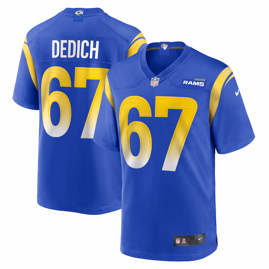 Men's Los Angeles Rams Justin Dedich Nike  Royal Game Jersey - Jersey