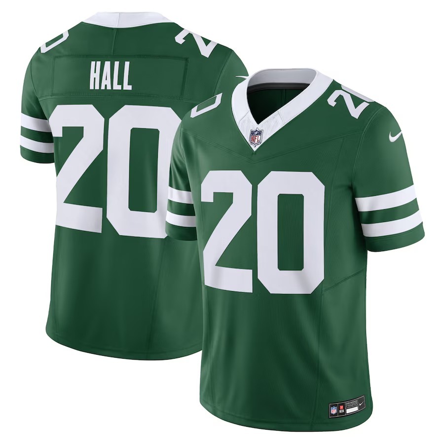Men's New York Jets Breece Hall Nike Legacy Green Vapor F.U.S.E. Limited Jersey - Jersey