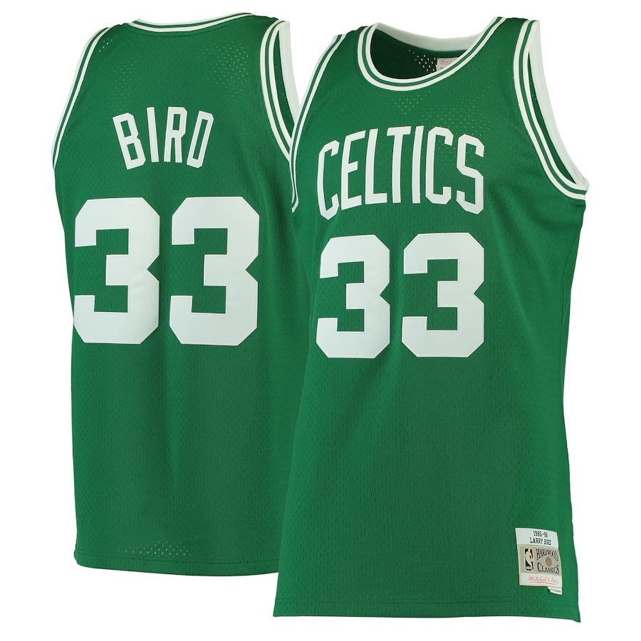 Men's Boston Celtics Larry Bird Mitchell & Ness Kelly Green Hardwood Classics Swingman Jersey - Jersey