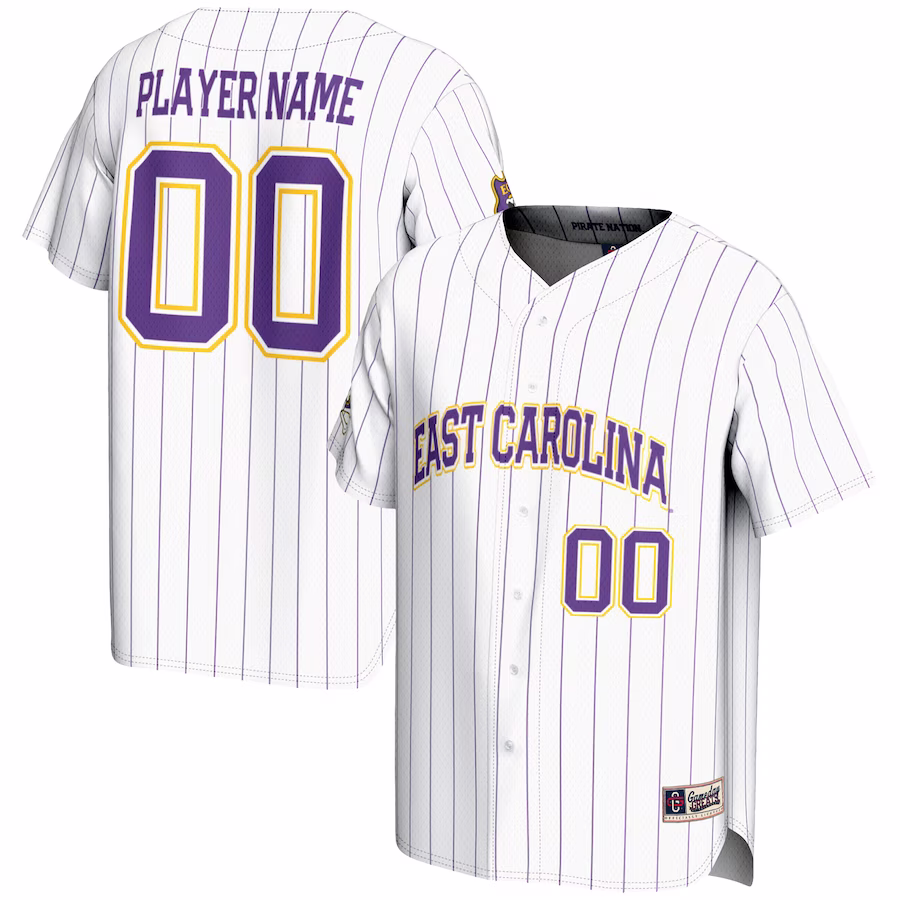 ECU Pirates GameDay Greats NIL Pick-A-Player Lightweight Baseball Jersey - White - Jersey