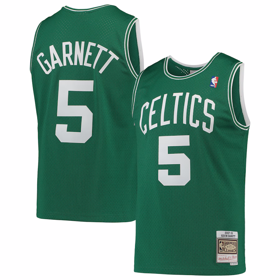 Men's Boston Celtics Kevin Garnett Mitchell & Ness Kelly Green 2007/08 Hardwood Classics Swingman Jersey - Jersey
