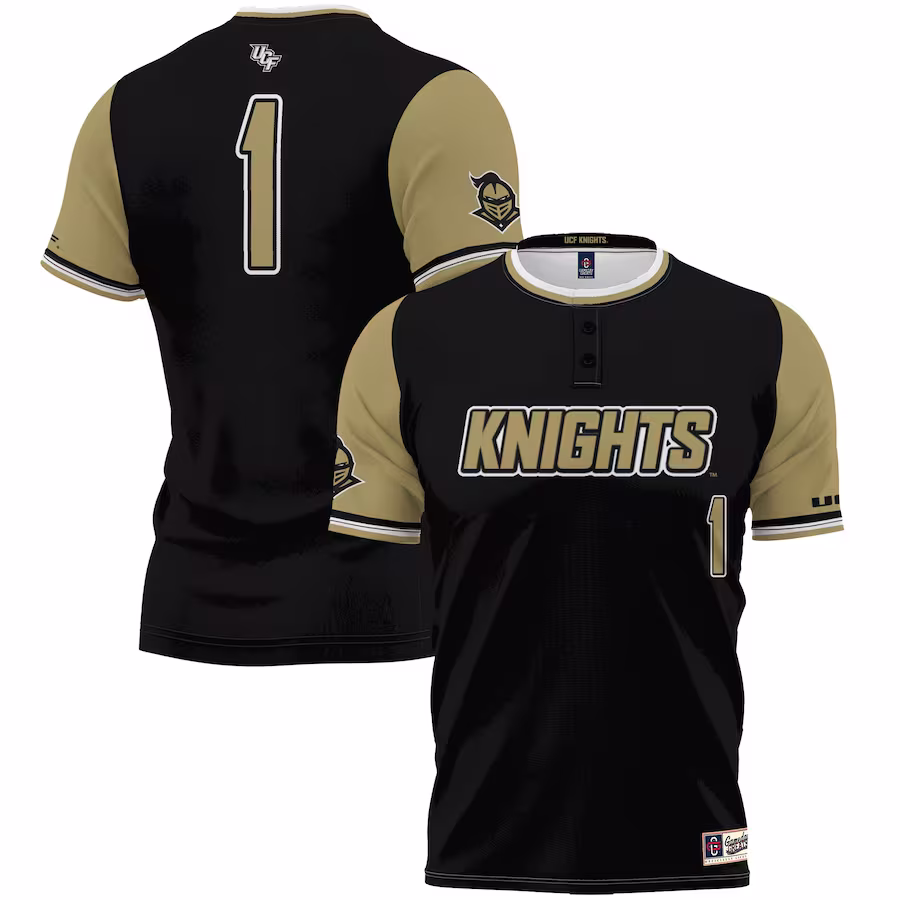 #1 UCF Knights GameDay Greats Lightweight Softball Jersey - Black - Jersey