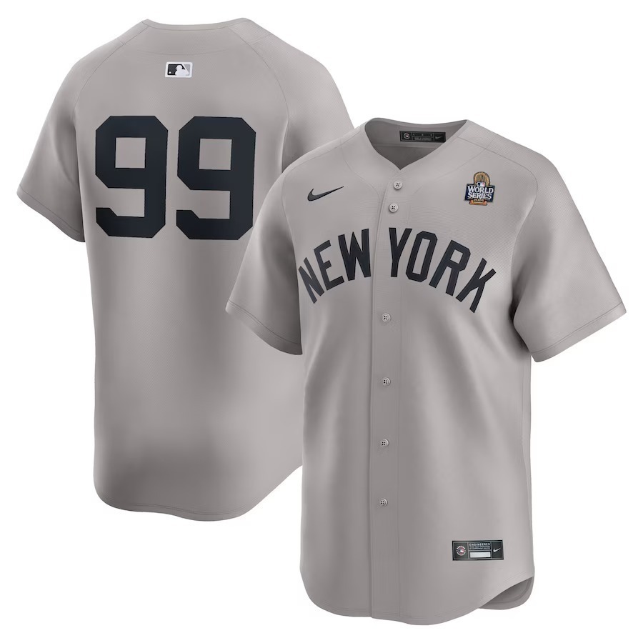 Men's New York Yankees Aaron Judge Nike Gray 2024 World Series Limited Player Jersey - Jersey