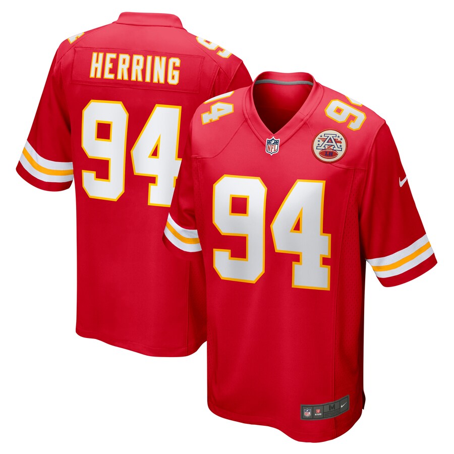Men's Kansas City Chiefs Malik Herring Nike Red Team Game Player Jersey - Jersey