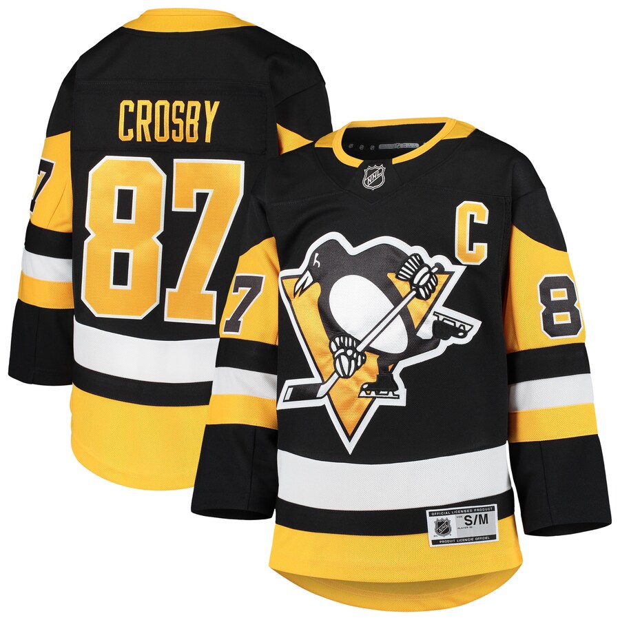 Youth Pittsburgh Penguins Sidney Crosby Black Premier Player Jersey - Jersey
