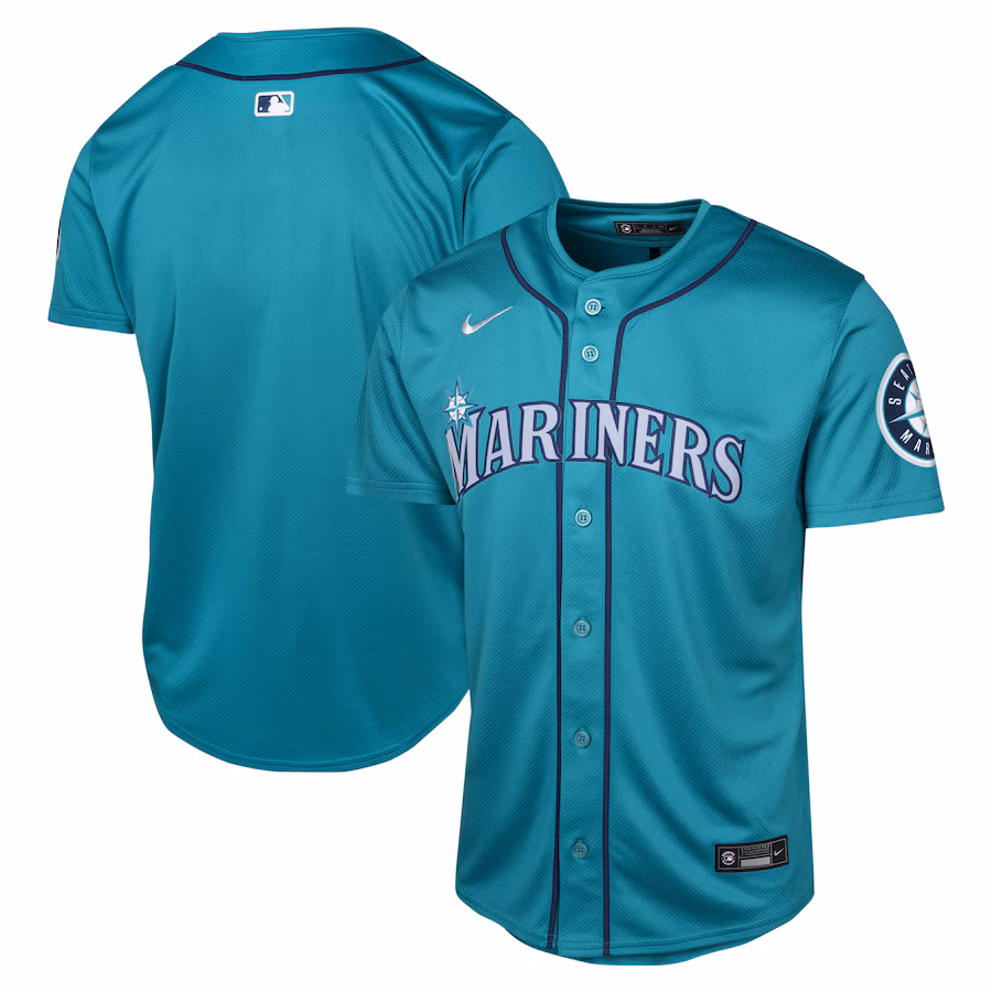 Youth Seattle Mariners Nike Aqua Alternate Limited Jersey - Jersey