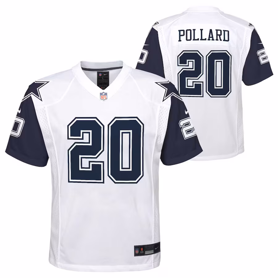Youth Dallas Cowboys Tony Pollard Nike White Alternate Game Jersey - Jersey