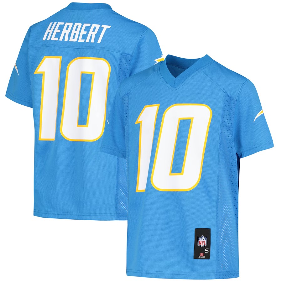 Youth Los Angeles Chargers Justin Herbert Powder Blue Replica Player Jersey - Jersey