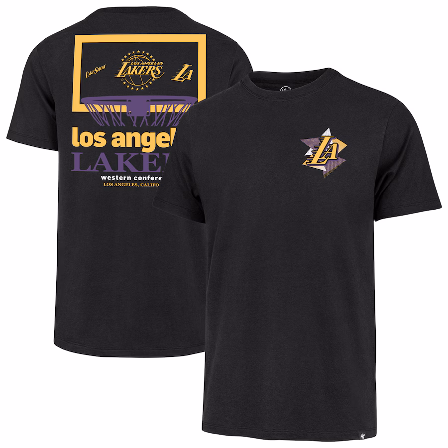 Men's Los Angeles Lakers  '47 Black City Edition Backboard Franklin T-Shirt - Jersey