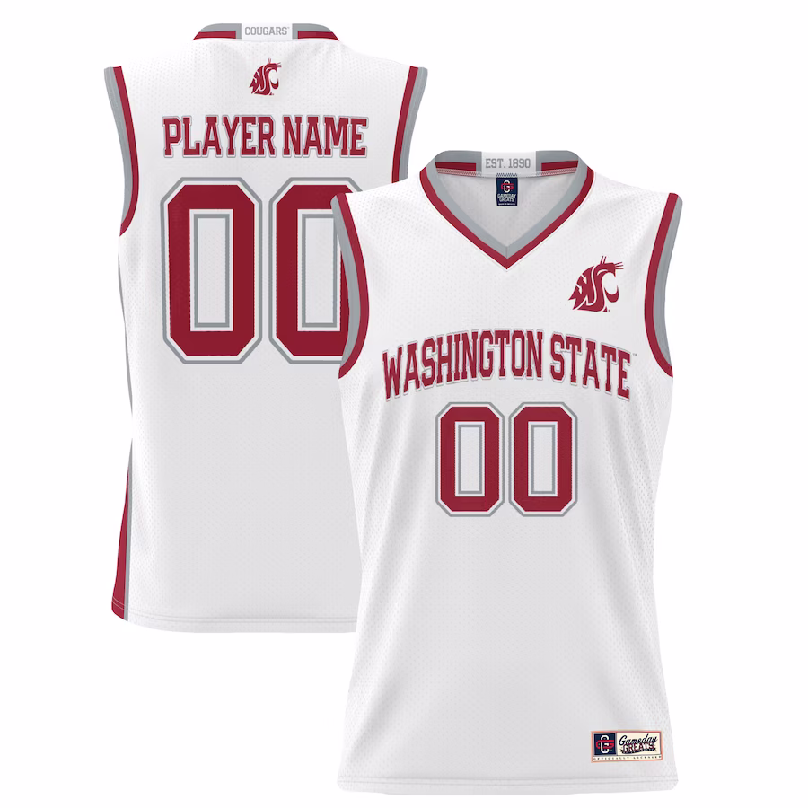 Washington State Cougars GameDay Greats Unisex  Lightweight NIL Pick-A-Player Basketball Jersey - White - Jersey