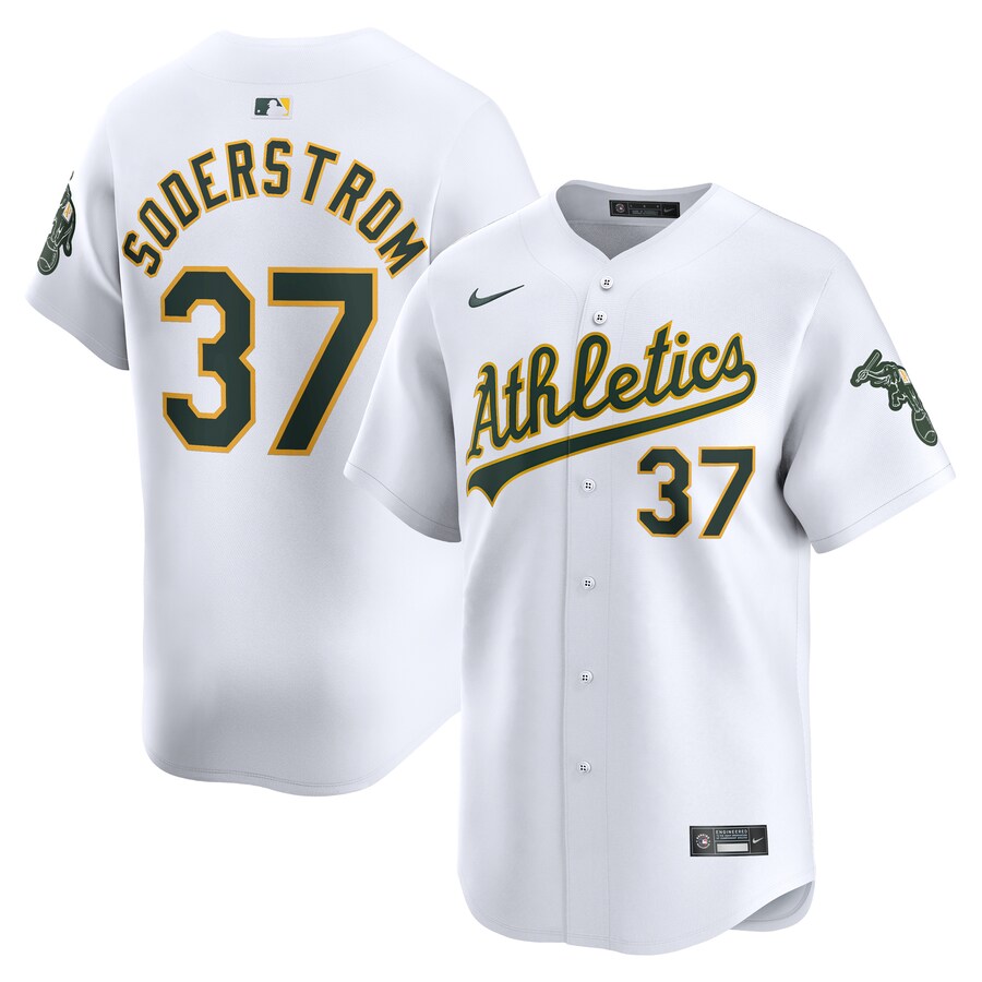 Men's Oakland Athletics Tyler Soderstrom Nike White Home Limited Player Jersey - Jersey