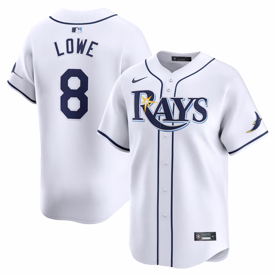 Men's Tampa Bay Rays Brandon Lowe Nike White Home Limited Player Jersey - Jersey