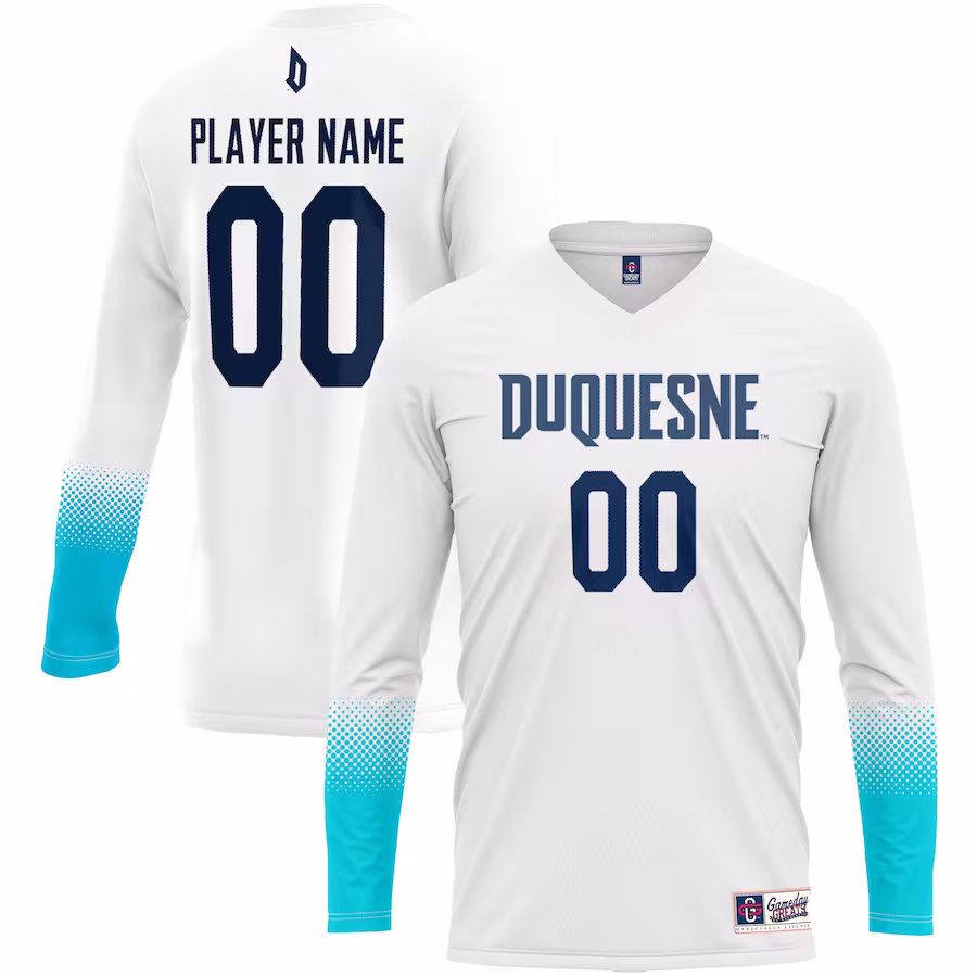 Duquesne Dukes GameDay Greats Youth NIL Pick-A-Player Lightweight Volleyball Jersey - White - Jersey