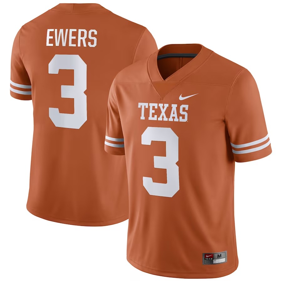 Quinn Ewers Texas Longhorns Nike NIL Replica Football Jersey - Texas Orange - Jersey