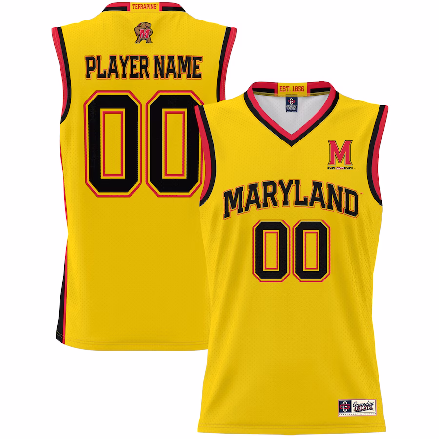 Maryland Terrapins GameDay Greats Unisex  Lightweight NIL Pick-A-Player Basketball Jersey - Gold - Jersey
