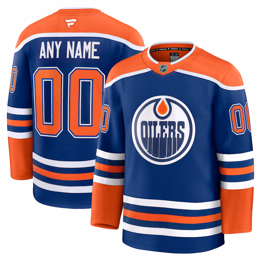 Men's Edmonton Oilers Fanatics Royal Home Premium Custom Jersey - Jersey