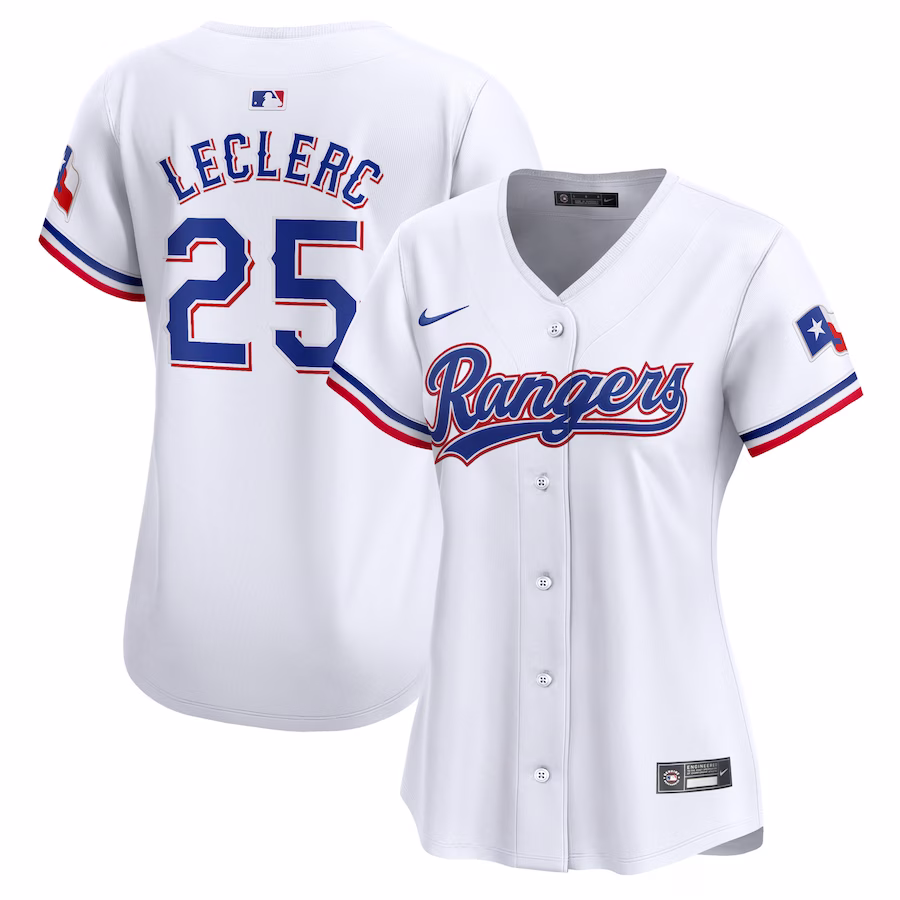Women's Texas Rangers José Leclerc Nike White Home Limited Player Jersey - Jersey