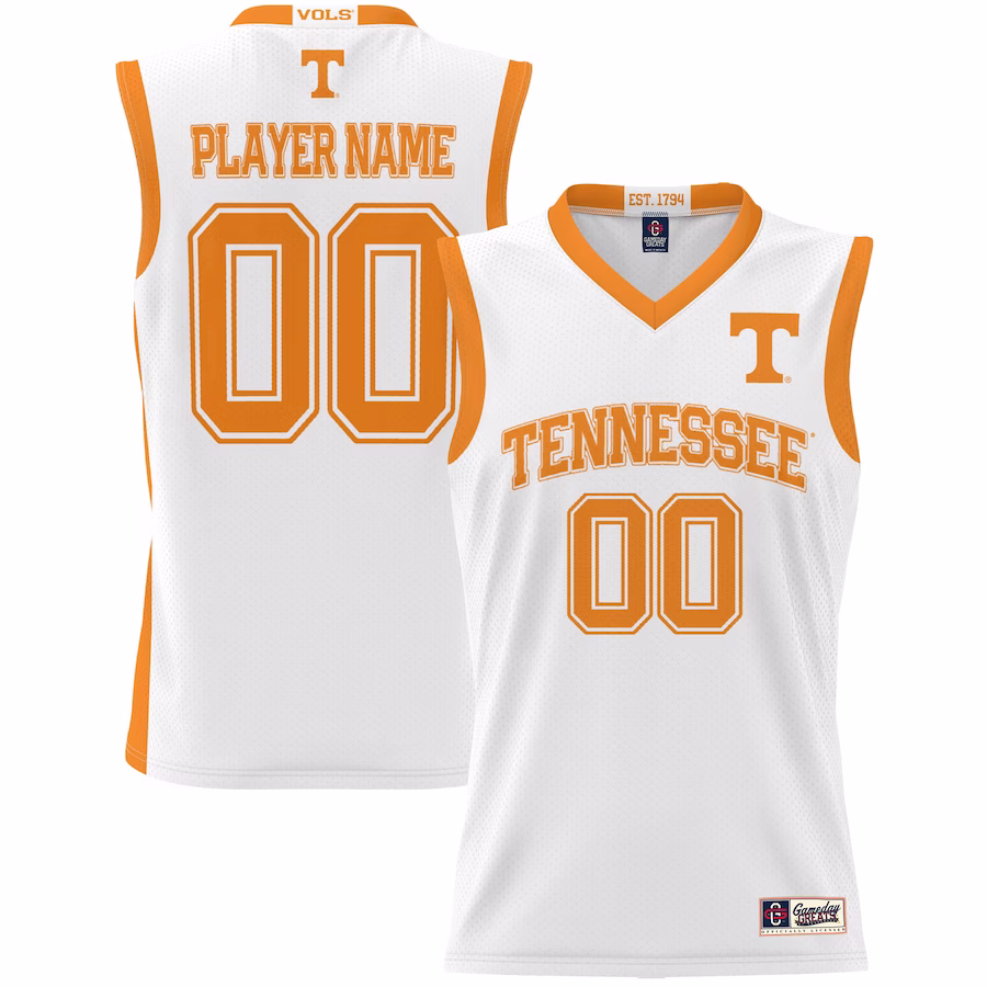 Tennessee Volunteers GameDay Greats Unisex  Lightweight NIL Pick-A-Player Basketball Jersey - White - Jersey