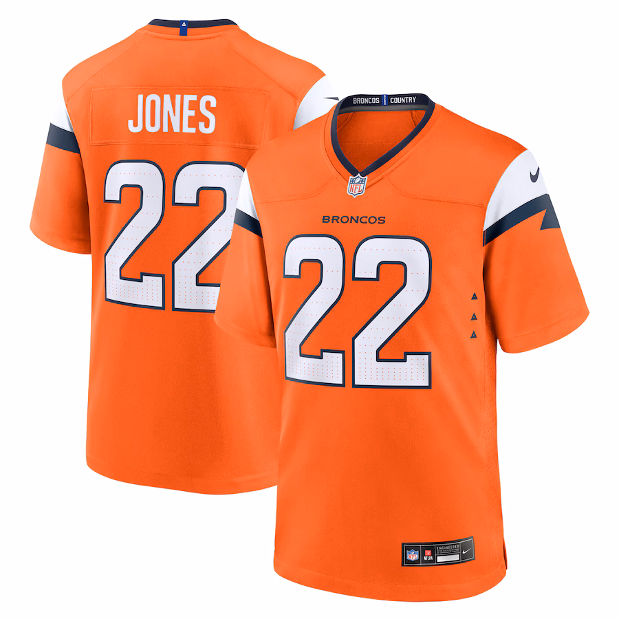 Men's Denver Broncos Brandon Jones Nike Orange Team Game Jersey - Jersey