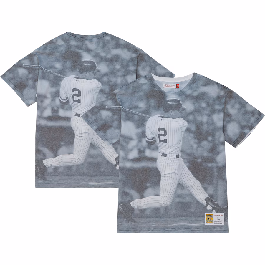 Men's New York Yankees Derek Jeter Mitchell & Ness Cooperstown Collection Highlight Sublimated Player Graphic T-Shirt - Jersey