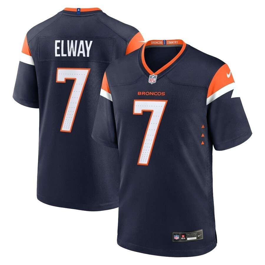 Men's Denver Broncos John Elway Nike Navy Mile High Collection Alternate Retired Player Game Jersey - Jersey