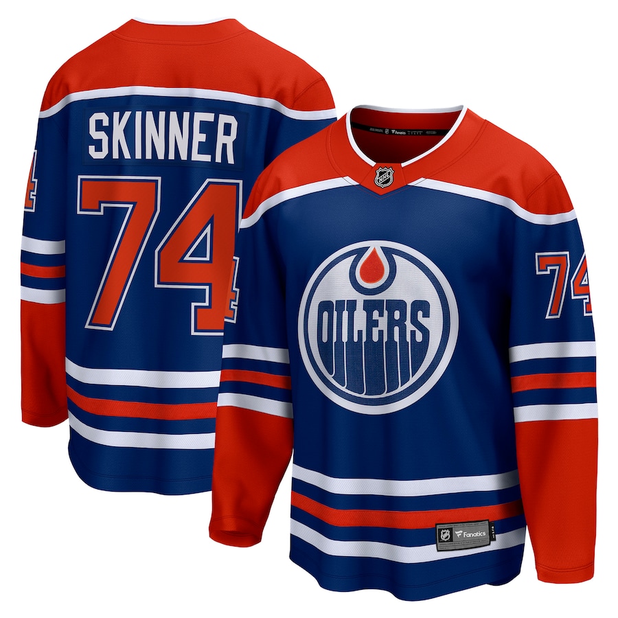 Men's Edmonton Oilers Stuart Skinner Fanatics Royal Home Breakaway Player Jersey - Jersey