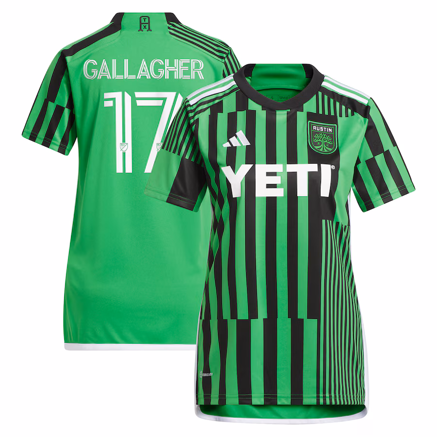 Women's Austin FC Jon Gallagher adidas Green 2024 Las Voces Kit Replica Player Jersey - Jersey