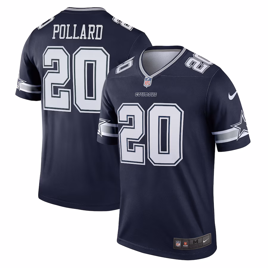Men's Dallas Cowboys Tony Pollard Nike Navy Legend Player Jersey - Jersey