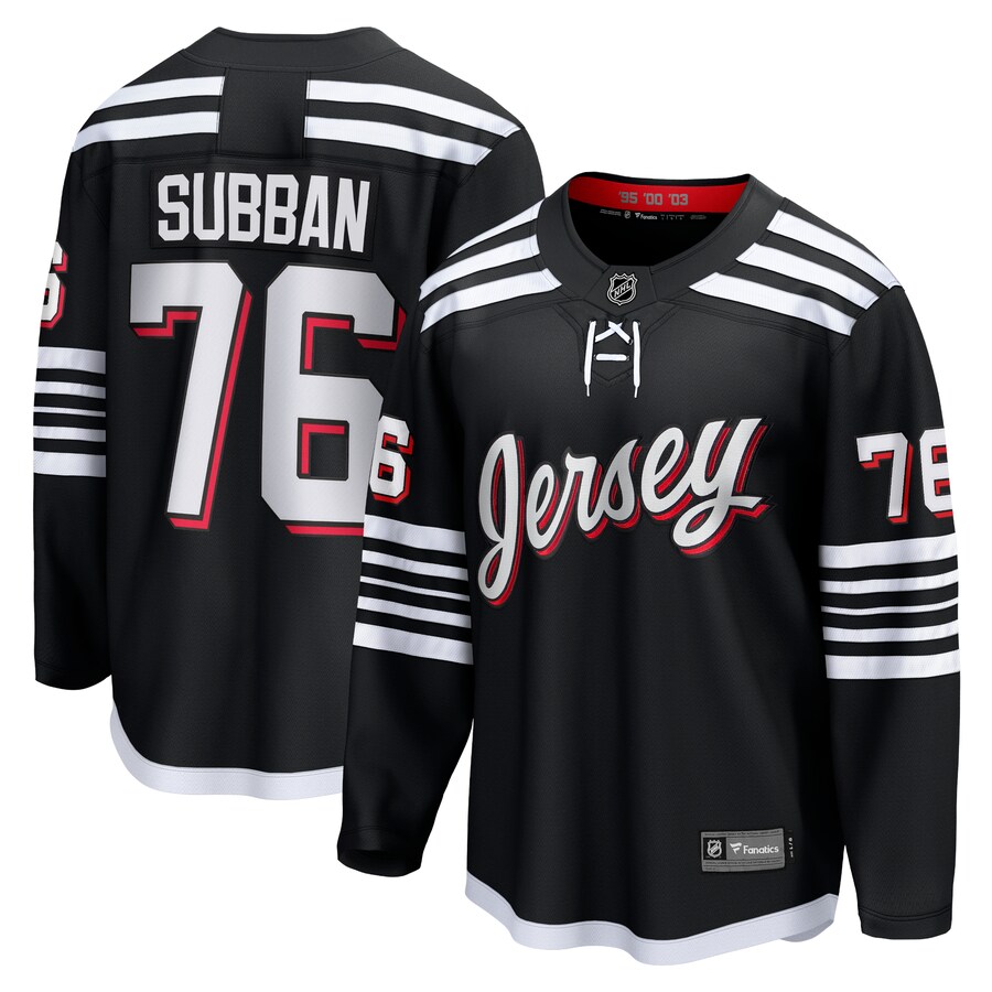 Men's New Jersey Devils P.K. Subban Fanatics Branded Black Alternate Premier Breakaway Player Jersey - Jersey