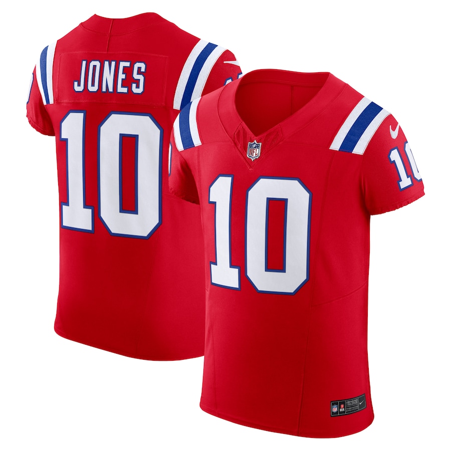Men's New England Patriots Mac Jones Nike Red Vapor F.U.S.E. Elite Jersey - Jersey