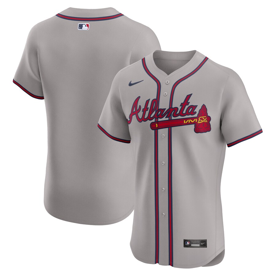 Men's Atlanta Braves Nike Gray Road Elite Jersey - Jersey