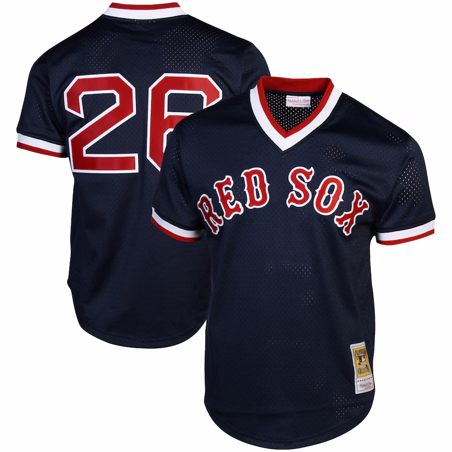 Mitchell & Ness Wade Boggs Boston Red Sox 1992 Authentic Cooperstown Collection Batting Practice Jersey - Navy Blue - Jersey