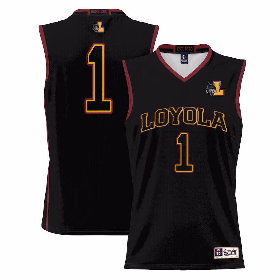 #1  Loyola Chicago Ramblers GameDay Greats  Lightweight Basketball Jersey - Black - Jersey