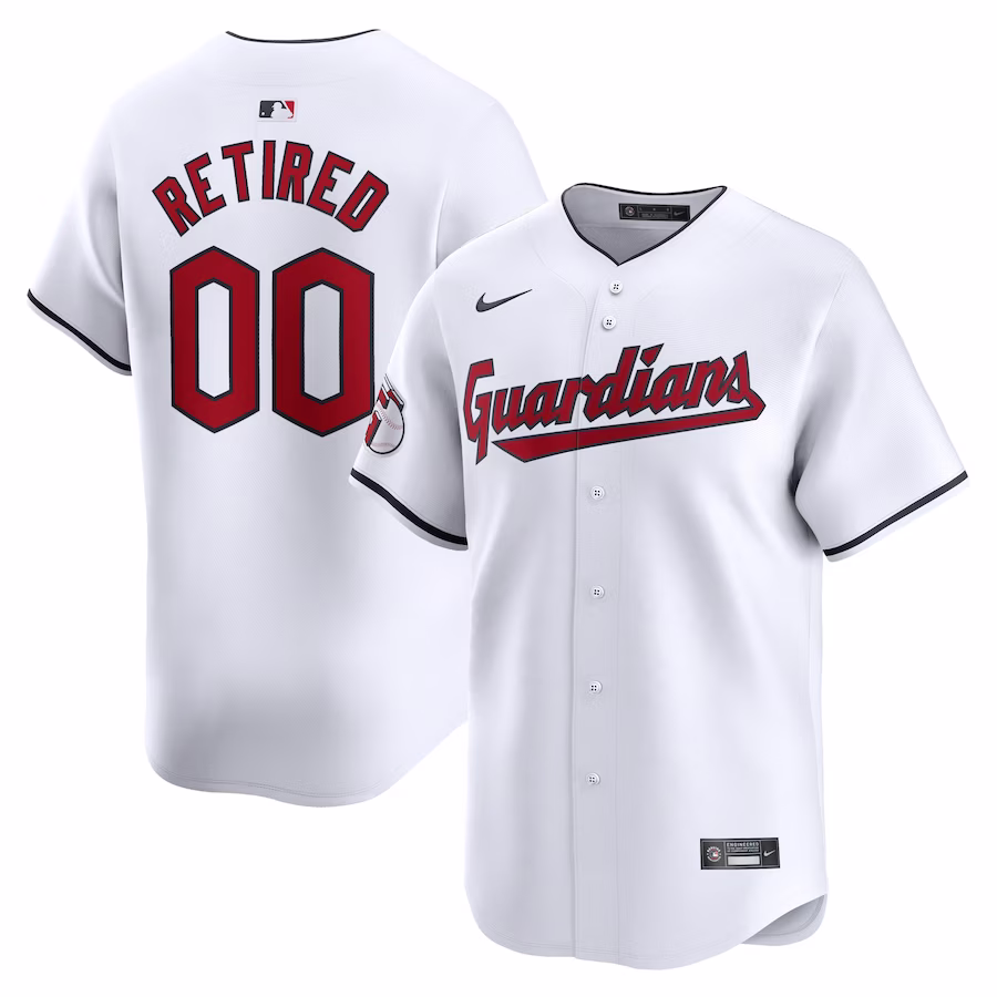 Men's Cleveland Guardians Nike White Home Limited Pick-A-Player Retired Roster Jersey - Jersey