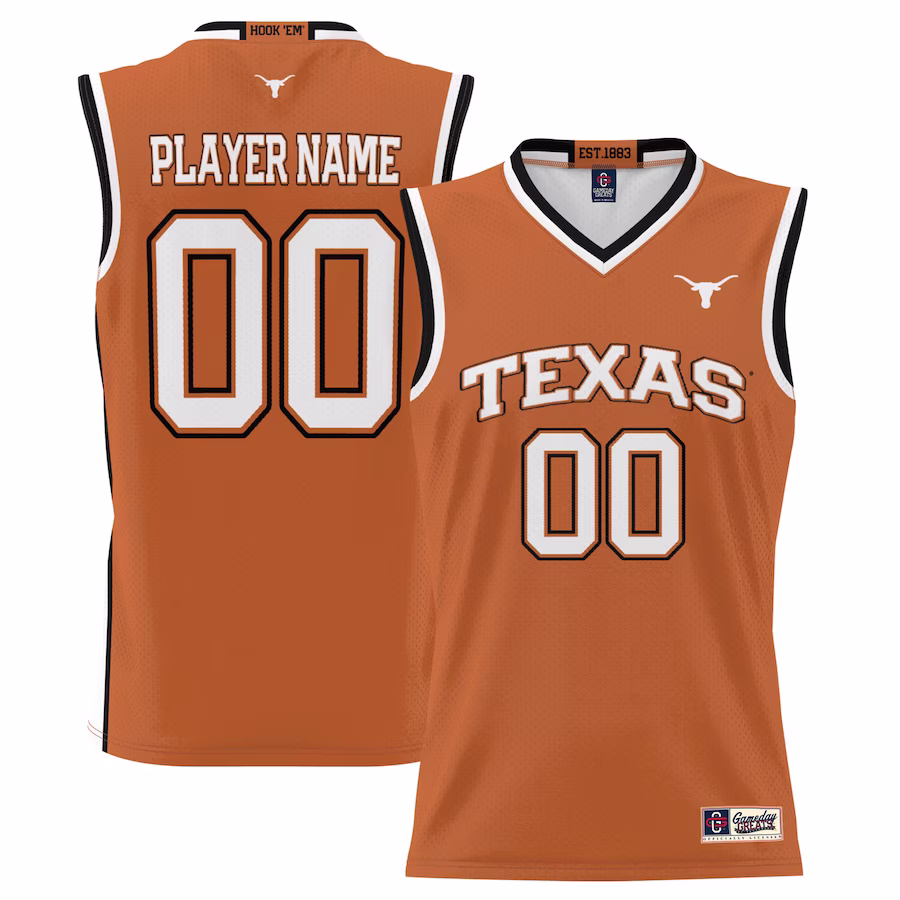 Texas Longhorns GameDay Greats Youth NIL Pick-A-Player Lightweight Basketball Fashion Jersey - Texas Orange - Jersey