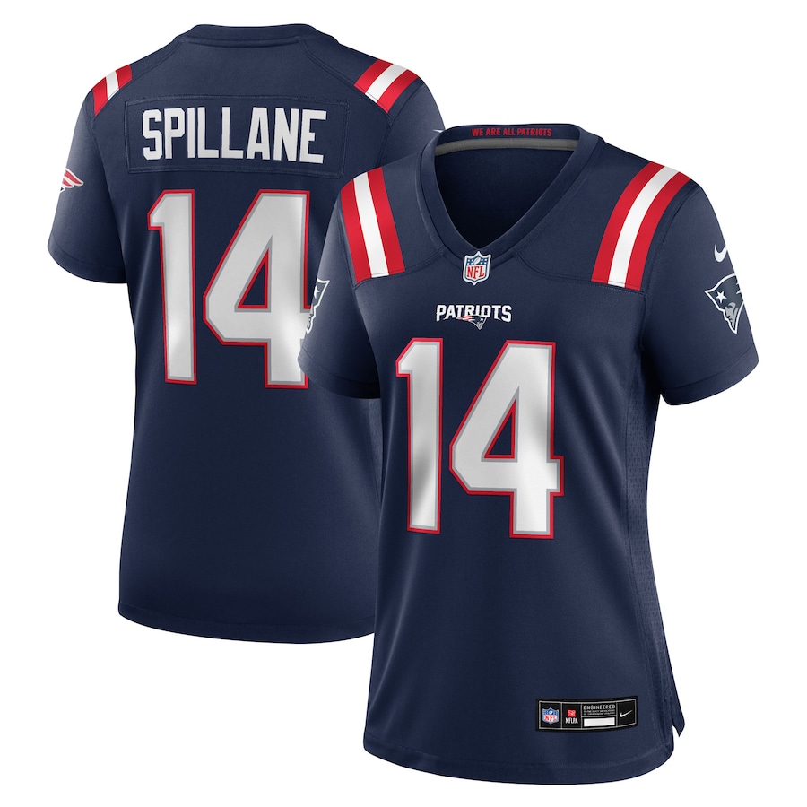 Women's New England Patriots Robert Spillane Nike Navy Team Game Jersey - Jersey