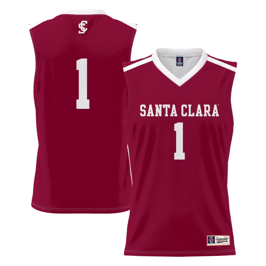 #1 Santa Clara Broncos GameDay Greats Lightweight Basketball Jersey - Maroon - Jersey