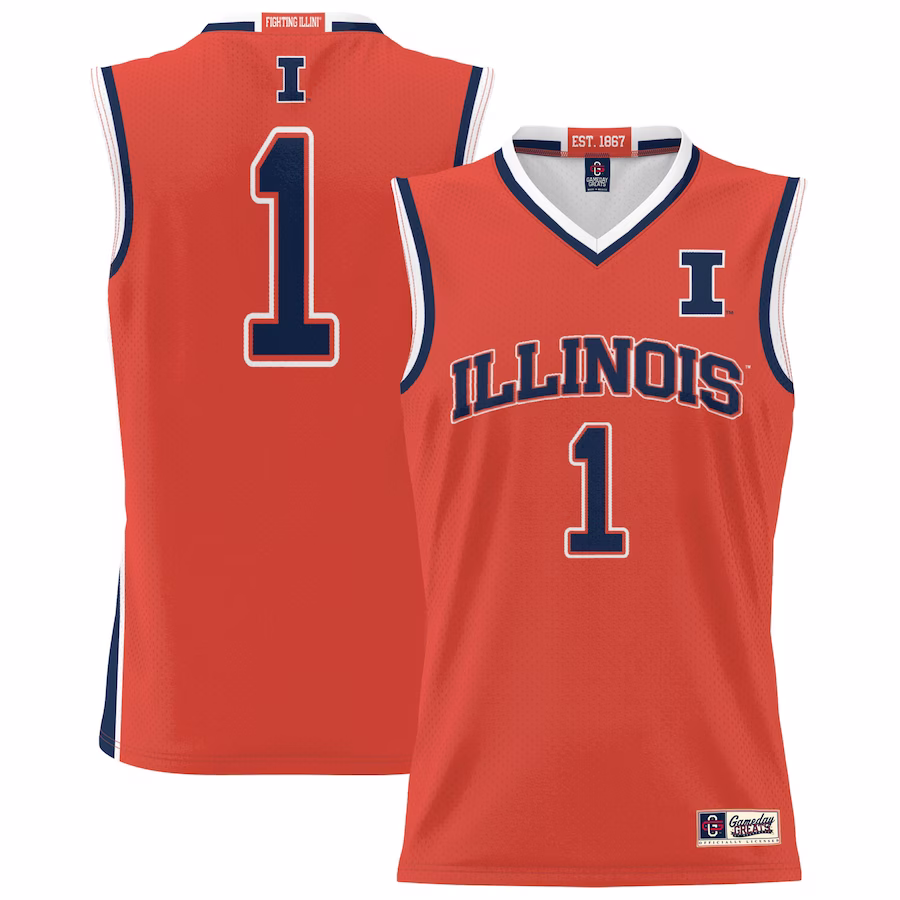 #1 Illinois Fighting Illini GameDay Greats Youth Lightweight Basketball Jersey - Orange - Jersey