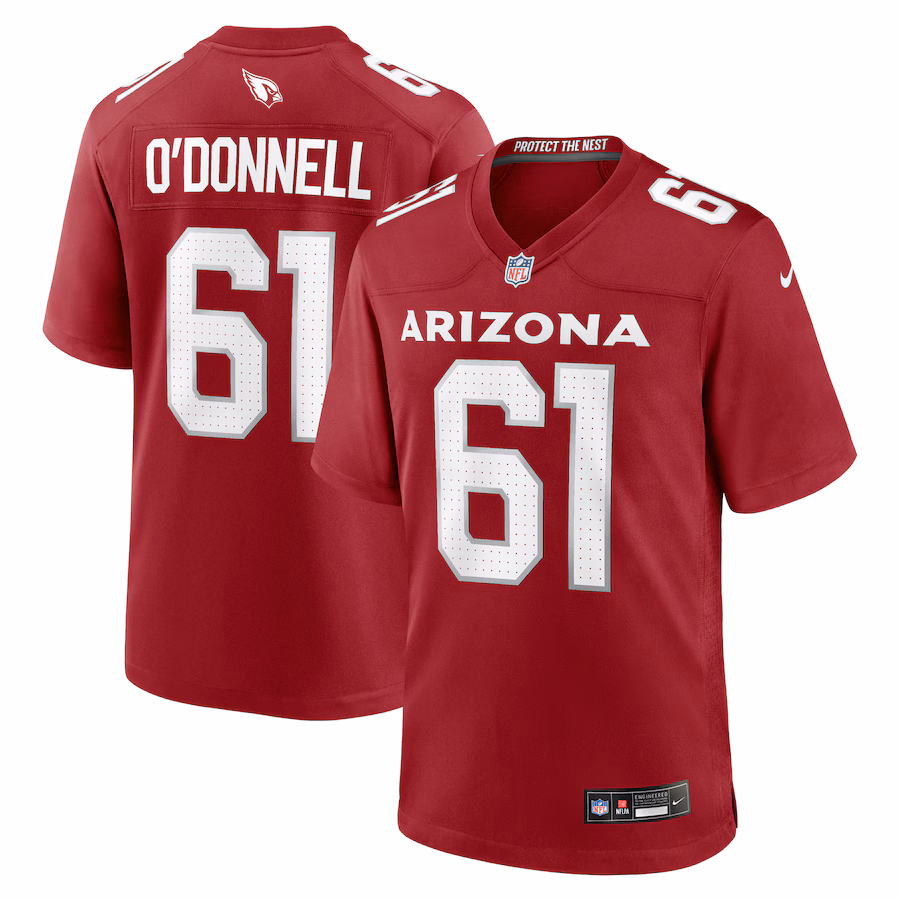 Men's Arizona Cardinals Carter O'Donnell Nike  Cardinal Team Game Jersey - Jersey