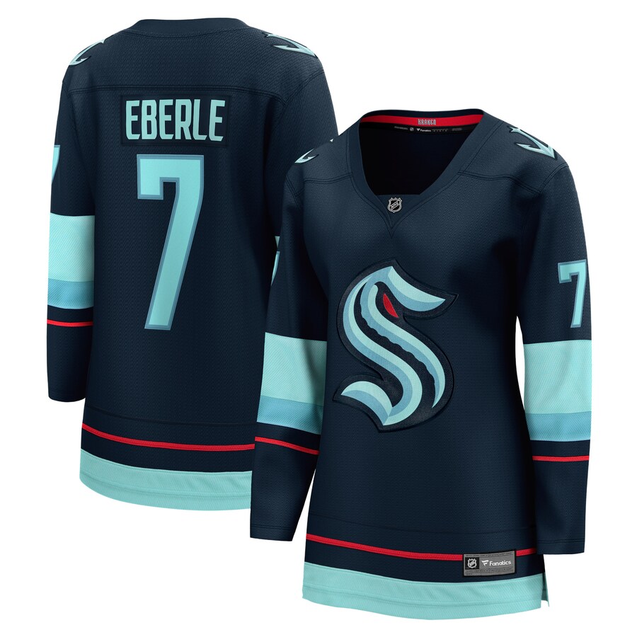 Women's Seattle Kraken Jordan Eberle Fanatics Branded Navy Home Breakaway Player Jersey - Jersey