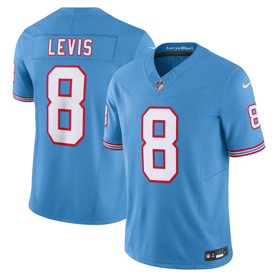 Men's Tennessee Titans Will Levis Nike Light Blue Alternate Oilers Throwback Vapor F.U.S.E. Limited Jersey - Jersey