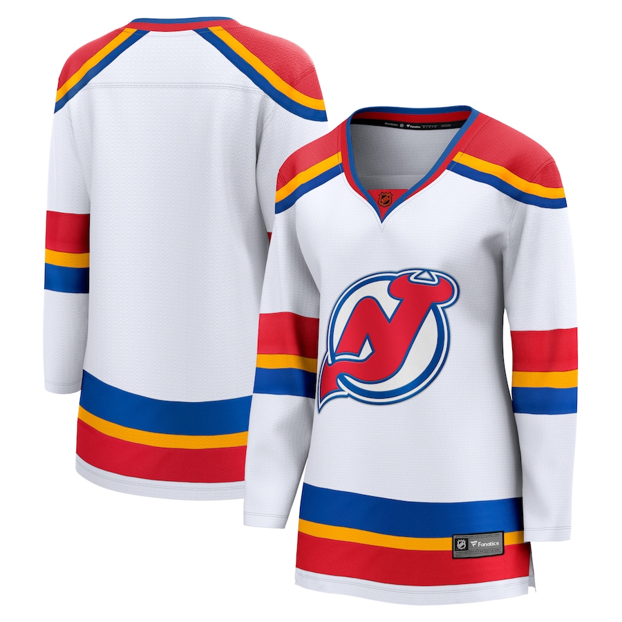 Women's New Jersey Devils Fanatics White Special Edition 2.0 Breakaway Blank Jersey - Jersey