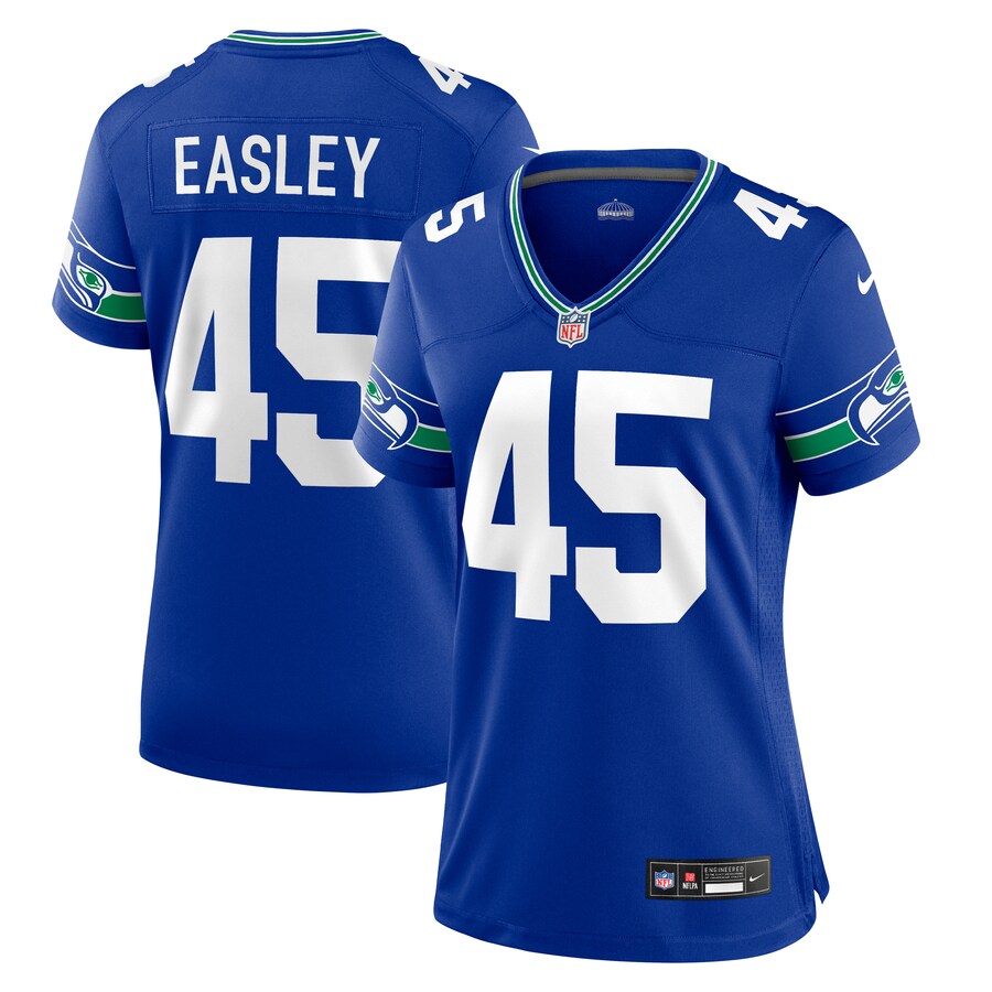 Women's Seattle Seahawks Kenny Easley Nike Royal Throwback Retired Player Game Jersey - Jersey