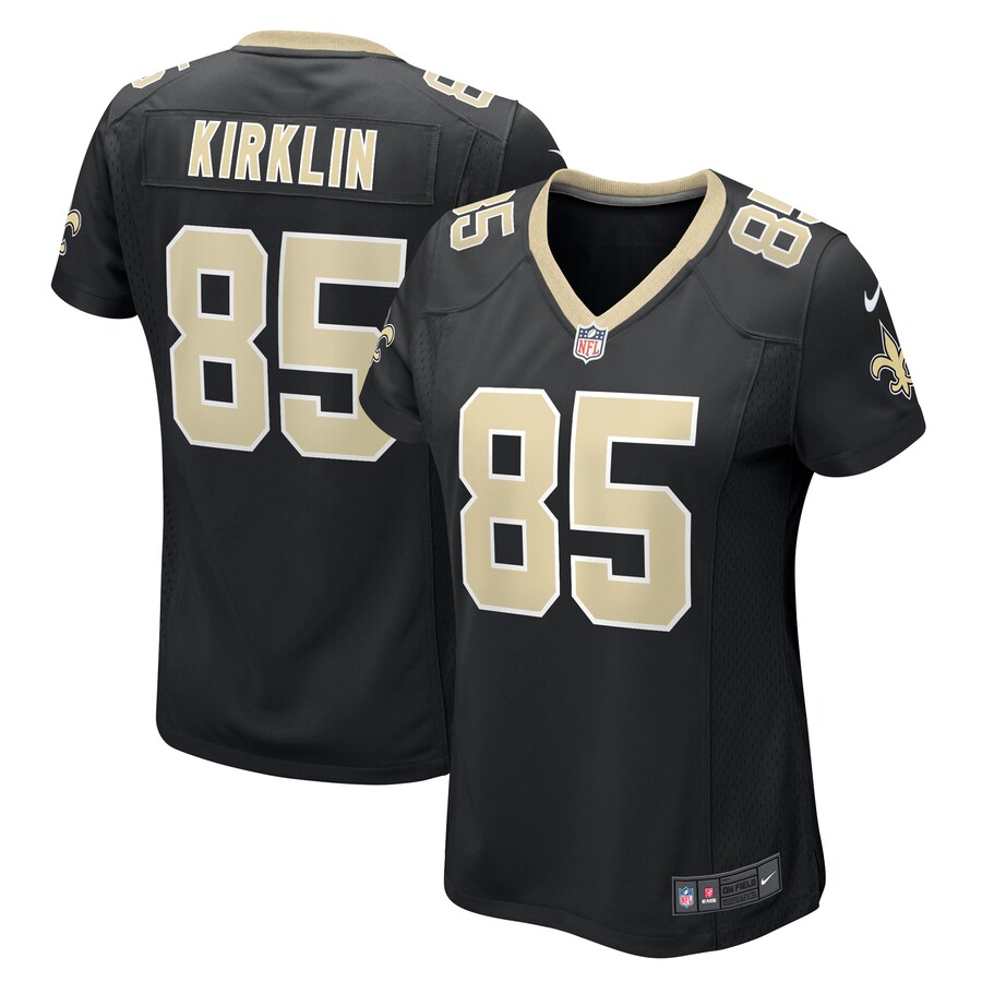Women's New Orleans Saints Jontre Kirklin Nike  Black Team Game Jersey - Jersey