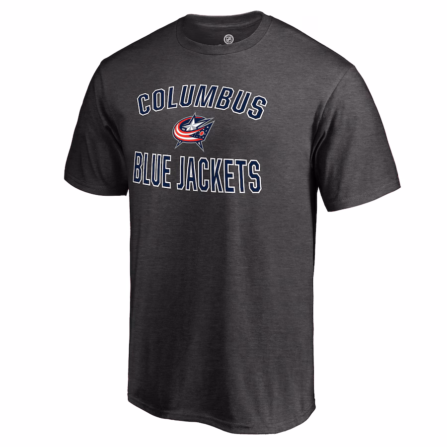 Men's Columbus Blue Jackets Heathered Gray Victory Arch T-Shirt - Jersey