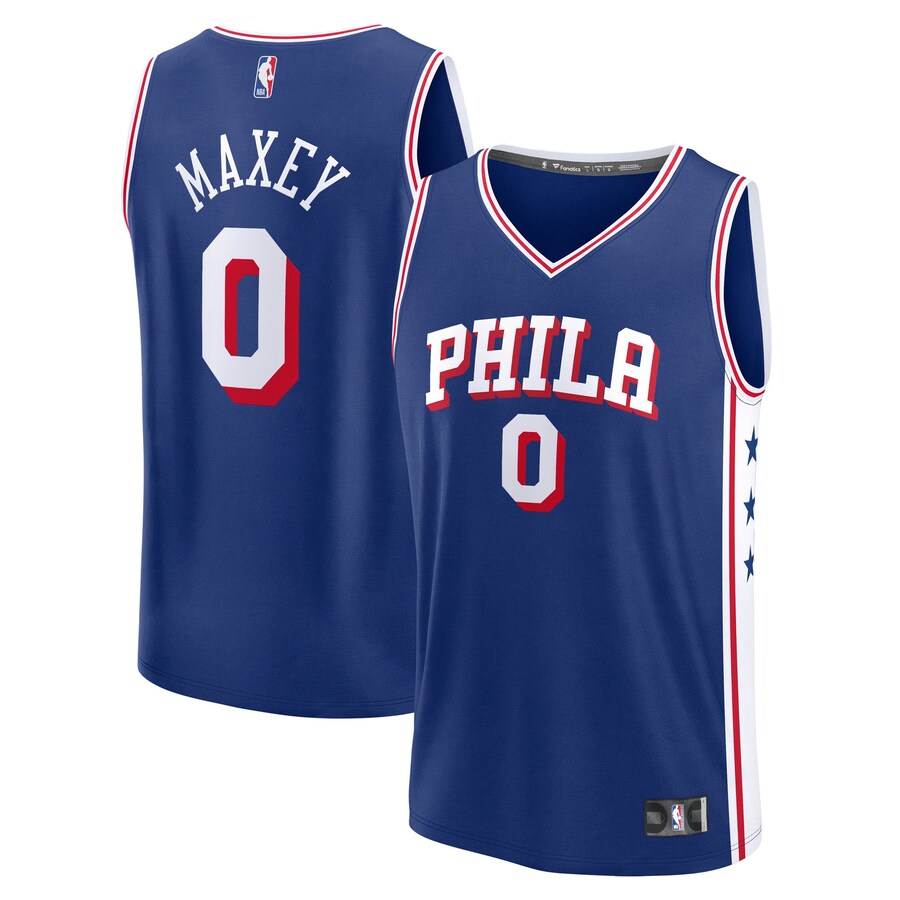 Men's Philadelphia 76ers Tyrese Maxey Fanatics Royal Big & Tall Fast Break Jersey - Icon Edition - Jersey