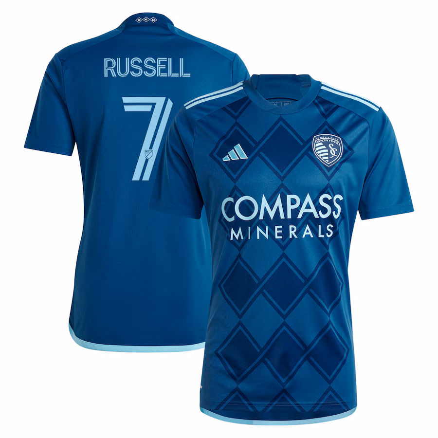 Men's Sporting Kansas City Johnny Russell adidas Navy 2024 Diamonds Our Forever Replica Player Jersey - Jersey