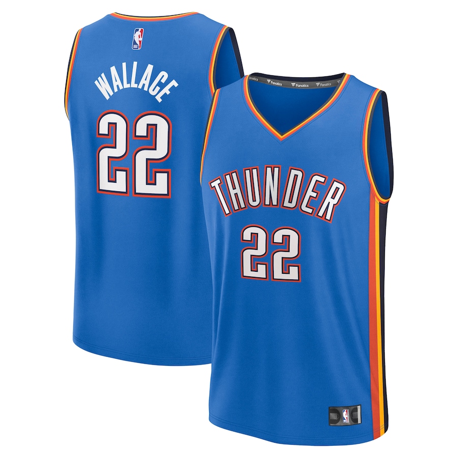 Men's Oklahoma City Thunder Cason Wallace Fanatics Blue Fast Break Replica Player Jersey - Icon Edition - Jersey